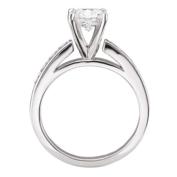 Princess Peg Head Semi-Mount Lab Grown Diamond Ring