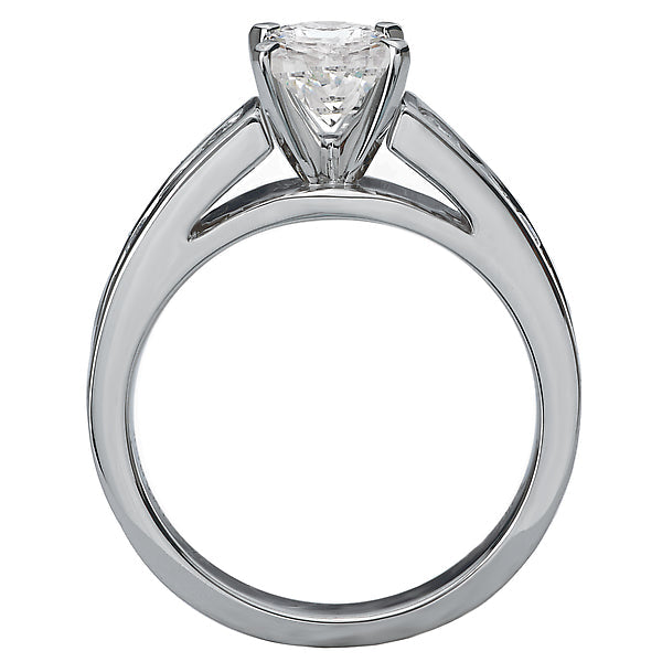 Round Lab Grown Diamond Classic Semi-Mount Diamond Ring