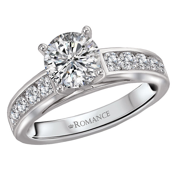 Round Lab Grown Diamond Classic Semi-Mount Diamond Ring