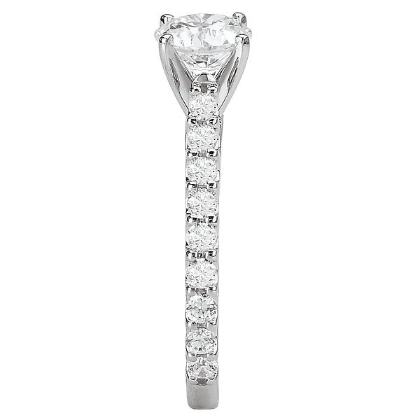 Round Lab Grown Diamond Classic Semi-Mount Diamond Ring