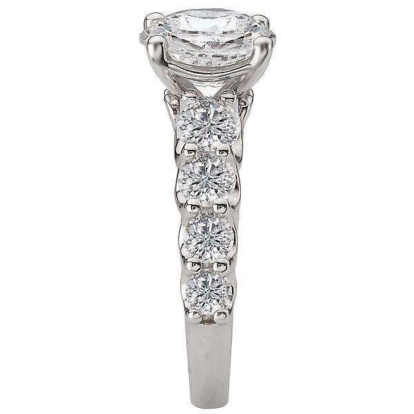 Round Classic Semi-Mount Lab Grown Diamond Ring