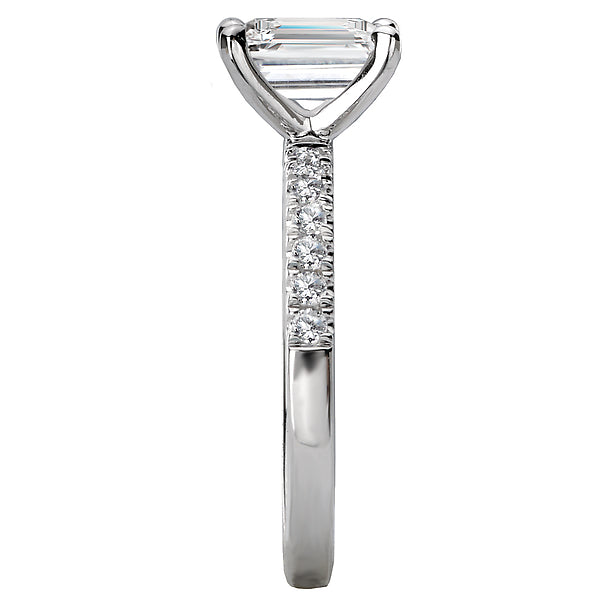 Emerald Lab Grown Diamond Classic Semi-Mount Diamond Ring