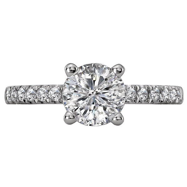 Round Lab Grown Diamond Diamond Semi-mount Engagement Ring