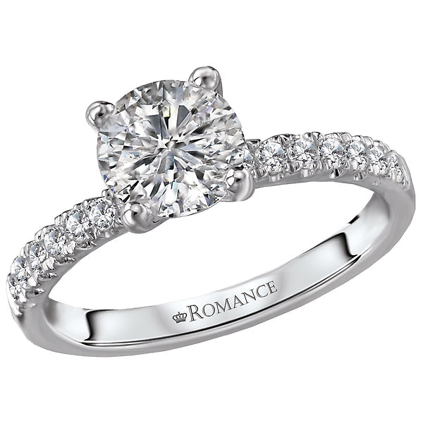 Round Lab Grown Diamond Diamond Semi-mount Engagement Ring