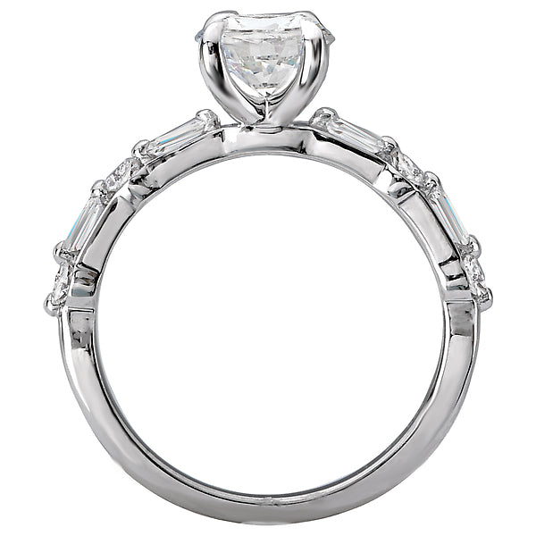 Round Lab Grown Diamond Classic Semi-Mount Diamond Ring