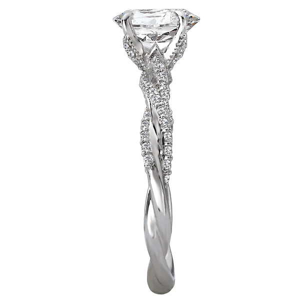 Oval Lab Grown Diamond Classic Semi-Mount Diamond Ring