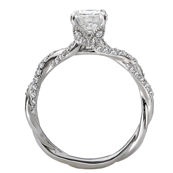 Oval Lab Grown Diamond Classic Semi-Mount Diamond Ring