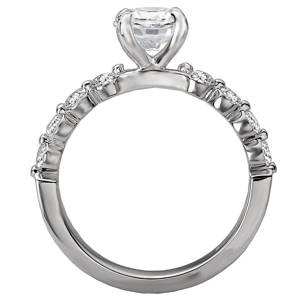 Round Lab Grown Diamond Classic Semi-Mount Diamond Ring