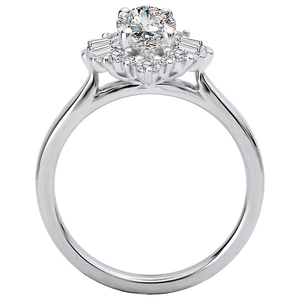 Marquise Lab Grown Diamond Halo Semi-Mount Diamond Ring