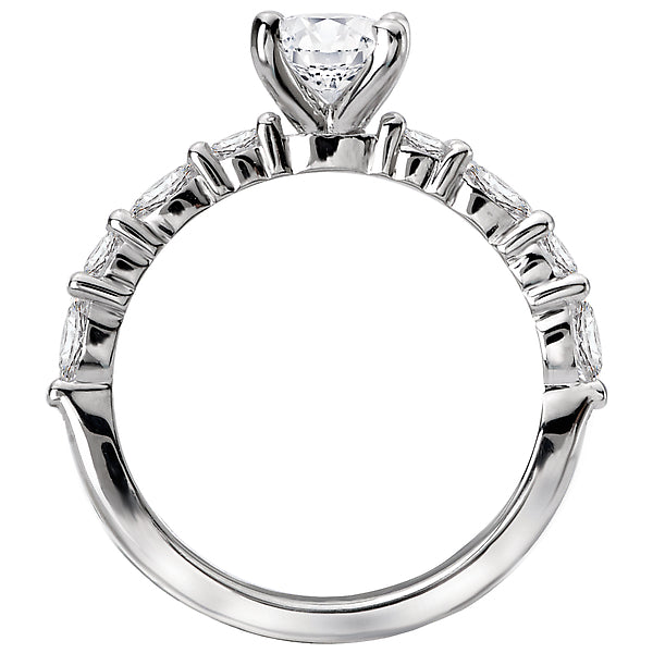 Oval Lab Grown Diamond Classic Semi-Mount Diamond Ring
