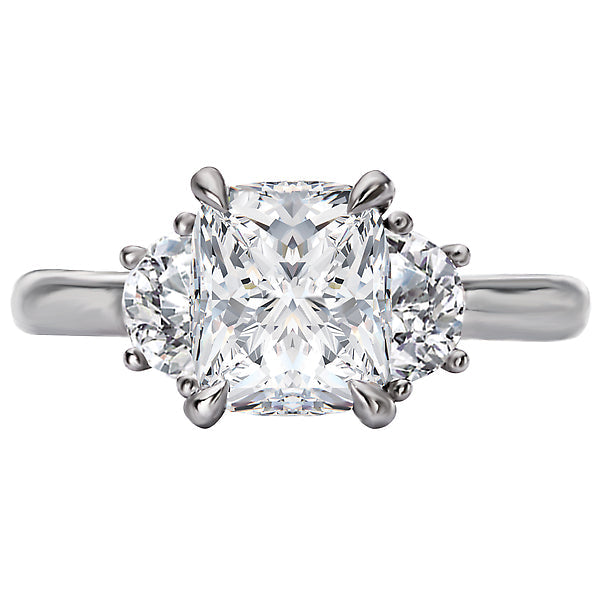 Cushion Lab Grown Diamond Custom Semi-Mount Diamond Ring