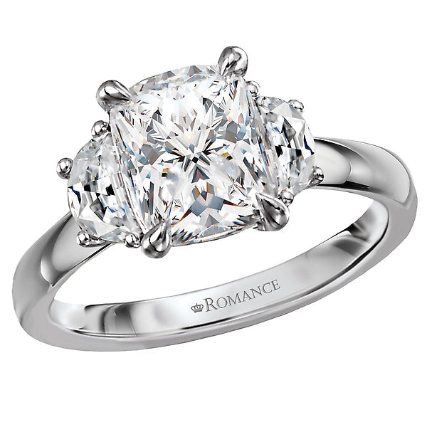 Cushion Lab Grown Diamond Custom Semi-Mount Diamond Ring