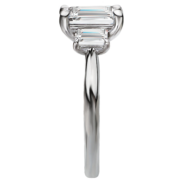 Emerald Custom Semi-MountLab Grown Diamond Ring