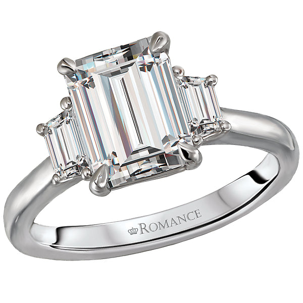 Emerald Custom Semi-MountLab Grown Diamond Ring