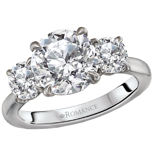Round Lab Grown Diamond Custom Semi-Mount Diamond Ring