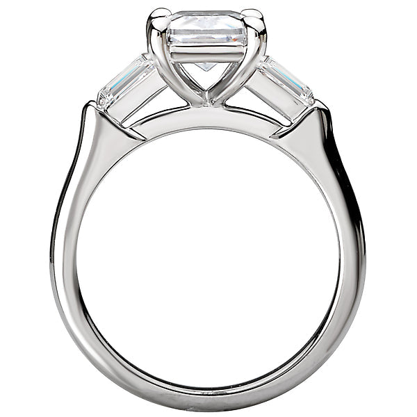 Round Lab Grown Diamond Custom Semi-Mount Diamond Ring