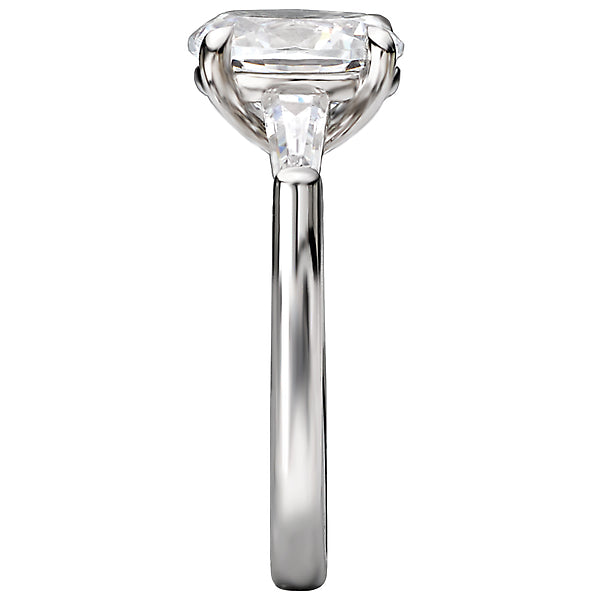 Oval Lab Grown Diamond Custom Semi-Mount Diamond Ring