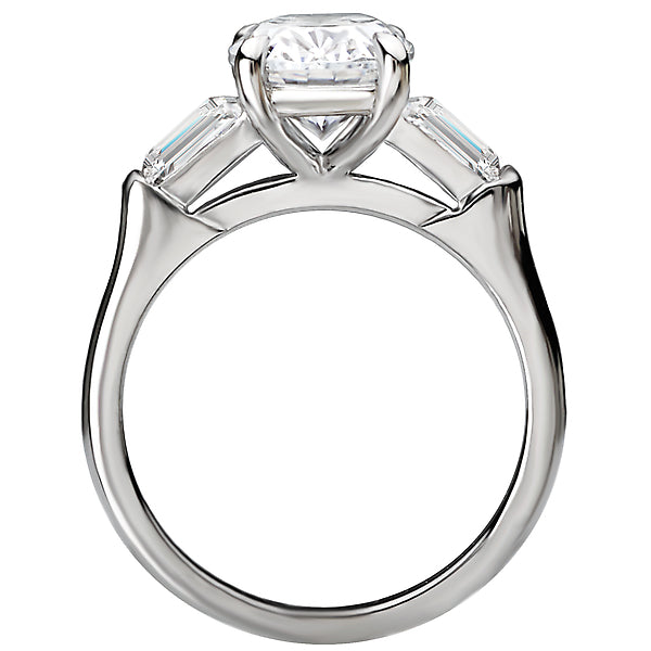 Oval Lab Grown Diamond Custom Semi-Mount Diamond Ring