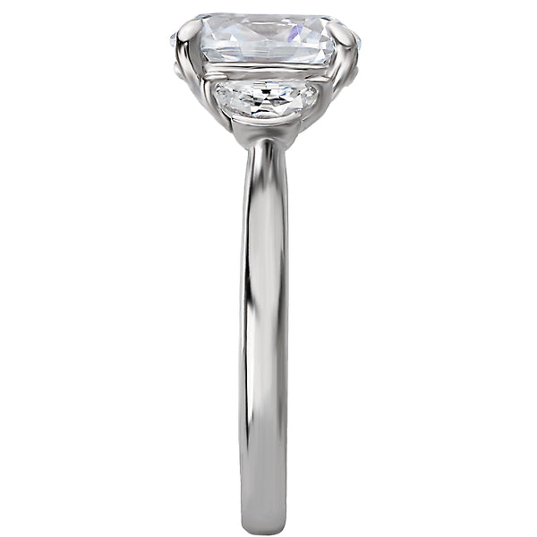 Oval Lab Grown Diamond Custom Semi-Mount Diamond Ring