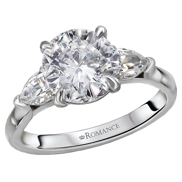 Round Lab Grown Diamond Custom Semi-Mount Diamond Ring