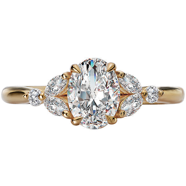 Oval Lab Grown Diamond Classic Semi-Mount Engagement Ring