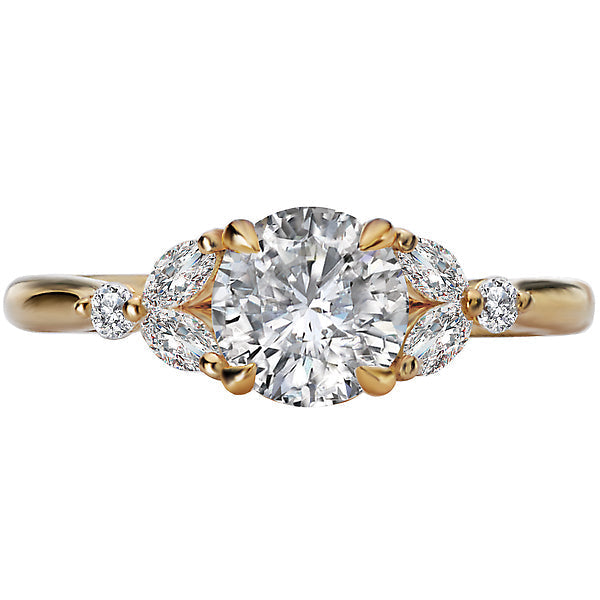 Round Lab Grown Diamond Diamond Semi-Mount Engagement Ring