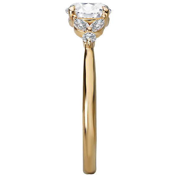 Round Lab Grown Diamond Diamond Semi-Mount Engagement Ring