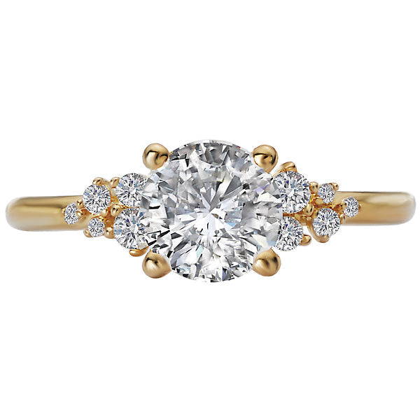 Round Lab Grown Diamond Diamond Semi-Mount Engagement Ring