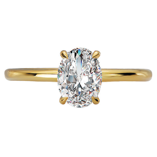 Oval Lab Grown Diamond Diamond Semi-Mount Engagement Ring
