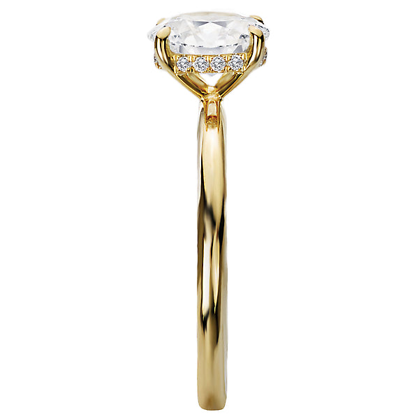 Oval Lab Grown Diamond Diamond Semi-Mount Engagement Ring