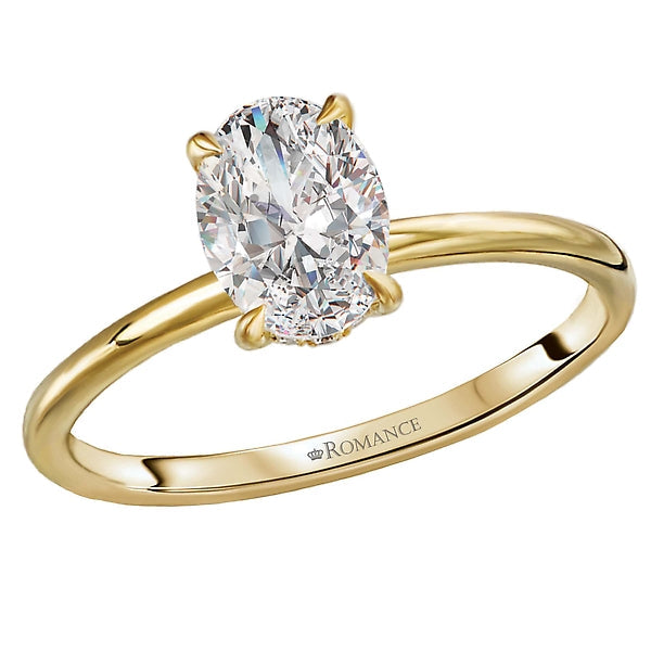 Oval Lab Grown Diamond Diamond Semi-Mount Engagement Ring