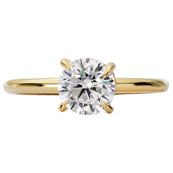 Round Lab Grown Diamond Diamond Semi-Mount Engagement Ring