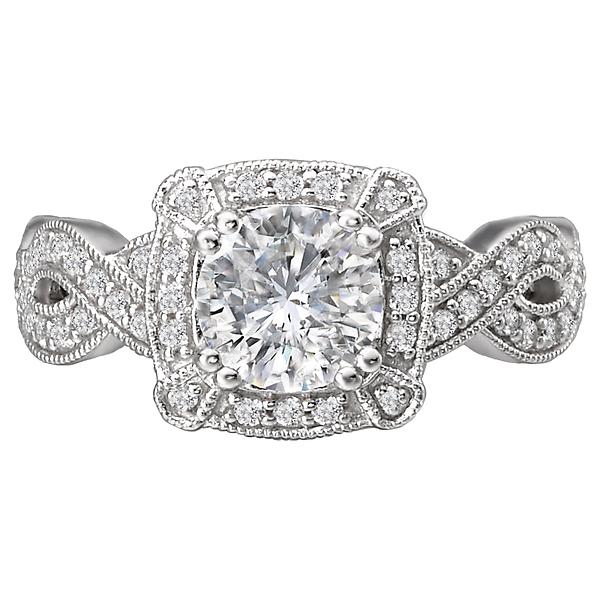 halo semi-mount diamond ring 115001-100