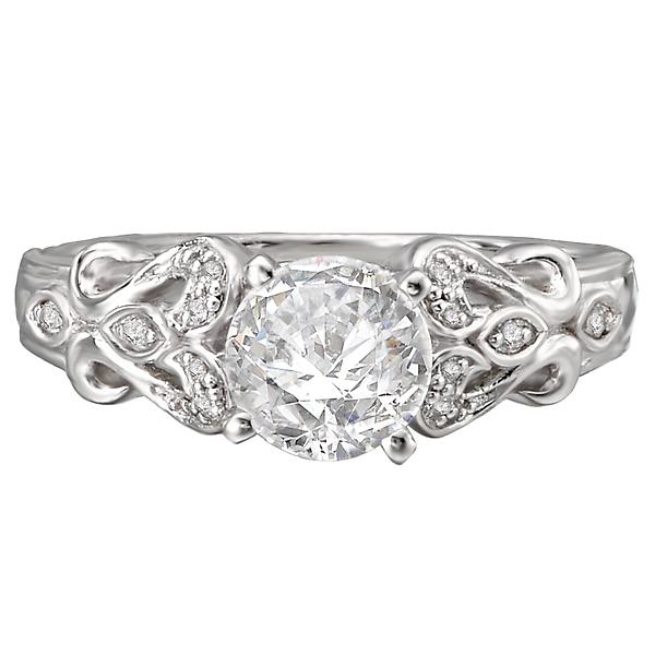 peg head semi-mount diamond ring 115019-s