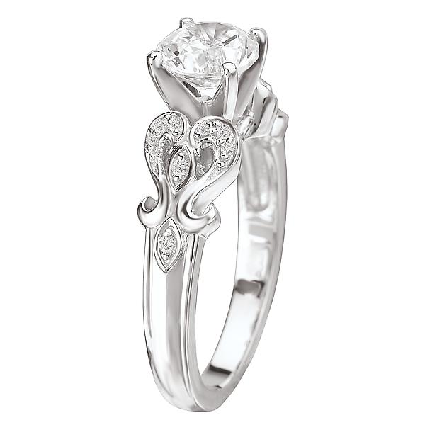 peg head semi-mount diamond ring 115019-s