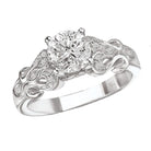 peg head semi-mount diamond ring 115019-s