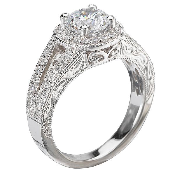 halo semi-mount diamond ring 115055-100