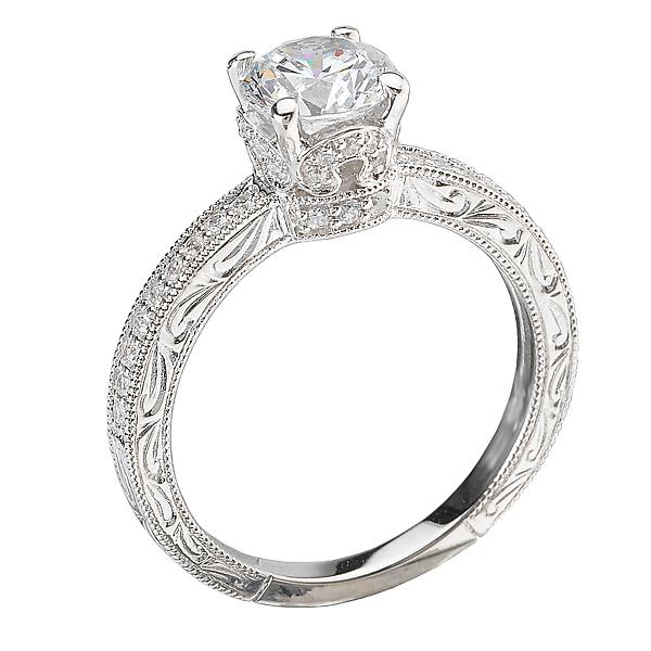 classic semi-mount diamond ring 115075-100