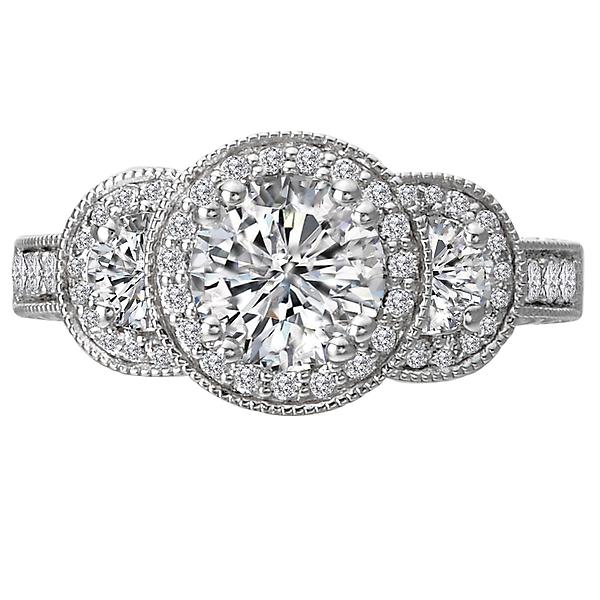 halo semi-mount diamond ring 115088-100