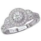 halo semi-mount diamond ring