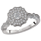 halo semi-mount diamond ring