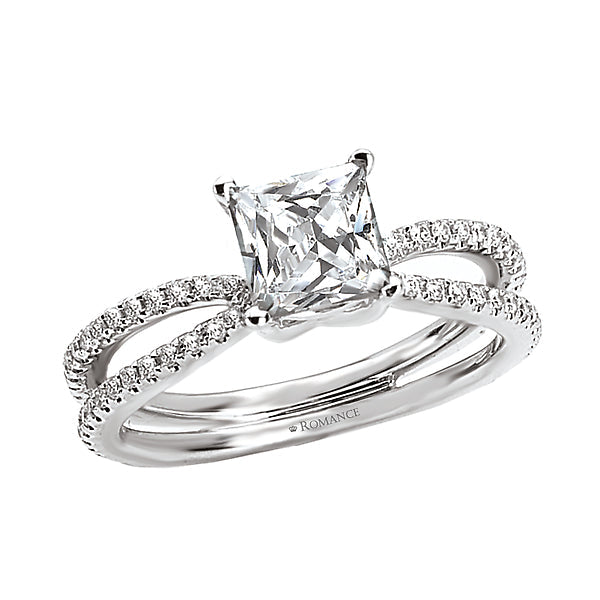 split shank semi-mount diamond ring
