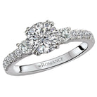 3-stone semi-mount diamond ring