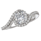 halo semi-mount diamond ring