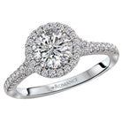 halo semi-mount diamond ring