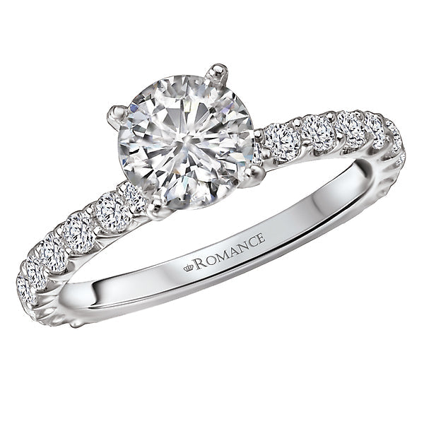 peg head semi-mount diamond ring