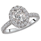 halo semi-mount diamond ring