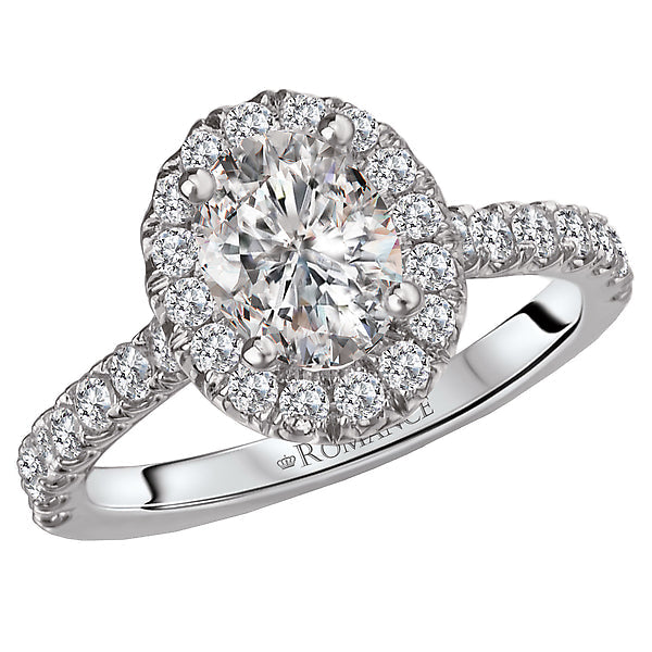 halo semi-mount diamond ring