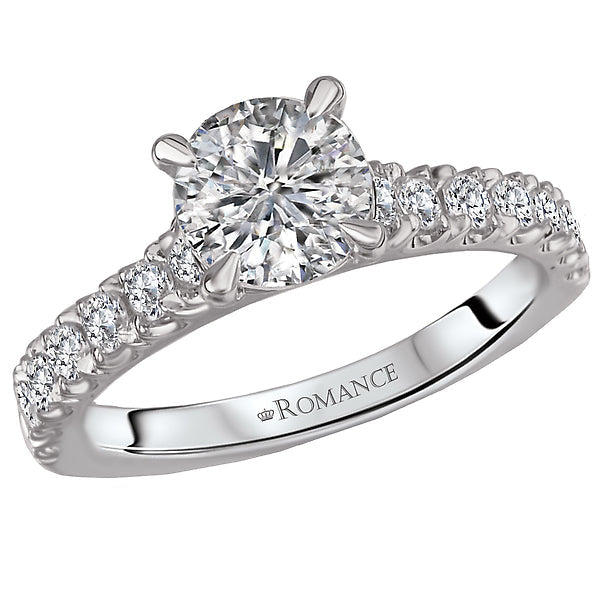 peg head semi-mount diamond ring
