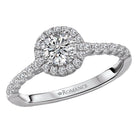 halo semi-mount diamond ring